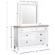 Windmill Harbour White Whisp and Sand 6 Drawer Dresser with Rectangular Mirror