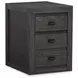Foxrun Hollow Ravenwood Black 2 Drawer File Cabinet with Casters