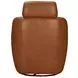 Milanoir Renaissance Cinnamon Leather Upholstered Swivel Gliding Accent Chair