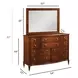 Belmont Heritage New Classic 10 Drawer Julian Bureau with Rectangular Landscape Mirror