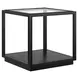 Glaze Onyx Square Glass Top Occassional Table Set