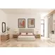Portico Cuddle Natural and Sienna King Upholstered Panel Bed
