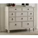 Grand Bay Egret 10 Drawer Aster Bureau with Rectangular Bamboo Mirror