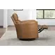 Arcadia Vintage Caramel Leather Swivel Glider Power Recliner with USB Charging
