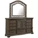 Durango Willadeene Brown 9 Drawer Dresser with Arched Mirror