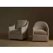 Mosaic Beige Performance Fabric Upholstered Swivel Accent Chair