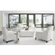 Axiom Linear Grey And White Plaster Round Chairside Table
