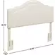 Edmond White Upholstered Queen Headboard