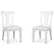 Crownfall White Upholstered Side Chair Set of 2