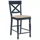 Darcy Blue and Brown Counter Height Chair Set of 2