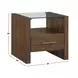 Garland Toffee Square Glass Top End Table