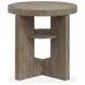 Conway Spiced Brown Round End Table