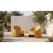 Nolla Yellow Outdoor Accent Chair Set of 2