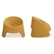 Nolla Yellow Outdoor Accent Chair Set of 2