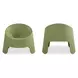 Nolla Green Outdoor Accent Chair Set of 2