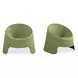 Nolla Green Outdoor Accent Chair Set of 2