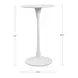 Gage White Outdoor 24" Round Bar Table