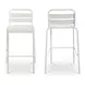 Kade White Outdoor Bar Stool Set of 2
