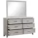 Fiona Mist Gray Rectangular Dresser Mirror