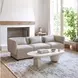 Simu Dune Greige Armless Chair