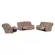 Bruno Plush Tobacco Reclining Living Room Set