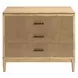 Loft Brown and Black 3 Drawer Reeded Bedside Chest