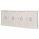 Crested White 4 Door Wall Cabinet