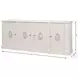 Crested White 4 Door Wall Cabinet