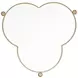 Eave Antique Brass and Milk Glass Free Form Accent Table