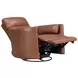 Arcadia Vintage Whiskey Leather Swivel Glider Power Recliner with USB Charging