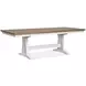 Crownfall Whisper White and Cerused Nutmeg 92" Extendable Rectangular Dining Table