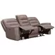 Lawmere Sydney Brunette 86" Zero Gravity Triple Power Reclining Sofa with USB Charging