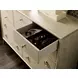 Lenox Alabaster and Gold 10 Drawer Ventura Dresser with Rectangular Anaheim Mirror