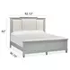 Glenbrook Pebble and Beige California King Upholstered Panel Bed