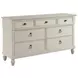 Grand Bay Egret 7 Drawer Saybrook Dresser with Rectangular Landscape Mirror