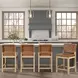 Reid Sand Vegan Leather Upholstered Counter Height Chair Set of 2