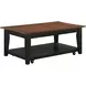 Joplin Black and Brown Rectangular Lift Top Coffee Table