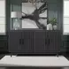 Radiance Black 4 Doors Cabinet