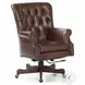 Merchant Briston Oak Leather Swivel Tilt Desk Chair