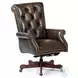 Kramer Wipe Off Caramel Leather Swivel Tilt Desk Chair