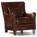 Vermont Danbury Tobacco Leather Occasional Chair