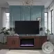 Radiance Rosewood 75" Fireplace TV Stand