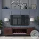 Radiance Rosewood 94" Fireplace TV Stand