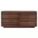 Ranger Matte Walnut 4 Drawer Reeded Accent Chest