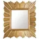 Raymond Gold Leaf Sunburst Rectangular Wall Mirror