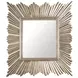 Raymond Silver Leaf Sunburst Rectangular Wall Mirror