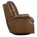 Collin Checkmate Pawn Leather Swivel Glider Power Recliner