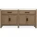 Plum Creek Sierra Brown and White Rectangular Dining Room Set