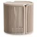 Trellis Brown and Beige Round Outdoor Side Table