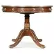Replica Ramsey Mahogany and Gold Round Regency Library Centre Table